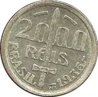 2000 reis - République du Brésil