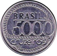 5000 cruzeiros - Republic of Brazil