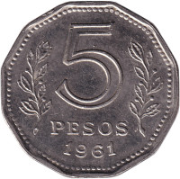 5 pesos - République