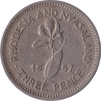 3 pence - Rhodésie et Nyasaland