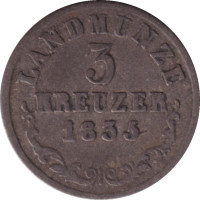 3 kreuzer - Saxe-Meiningen