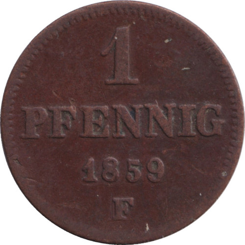 1 pfennig - Saxony-Albertine