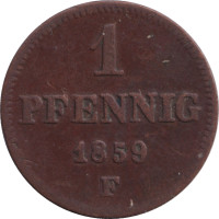 1 pfennig - Saxe-Albertine