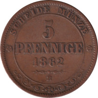 5 pfennig - Saxe-Albertine