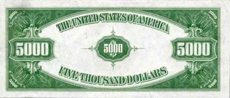 5000 dollars - Small size notes