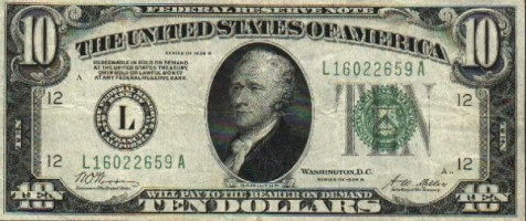 10 dollars - Small size notes