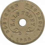 1/2 penny - Rhodésie du Sud