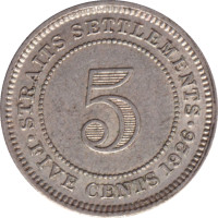 5 cents - Établissements des Détroits