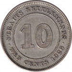10 cents - Etablissements des Détroits