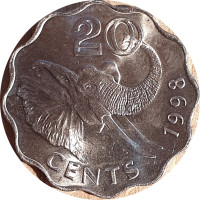 20 cents - Swaziland