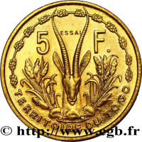 5 francs - Togo