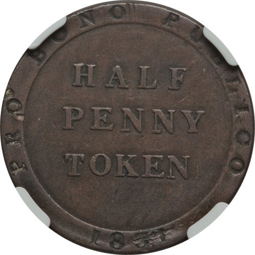 1/2 penny - Token