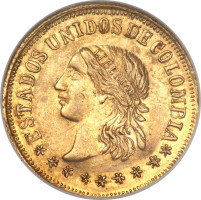 2 pesos - Etats-Unis de Colombie