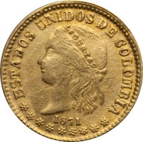 2 pesos - Etats-Unis de Colombie
