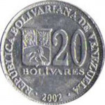 20 bolivares - Vénézuéla