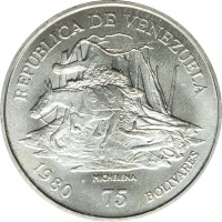 75 bolivares - Vénézuéla