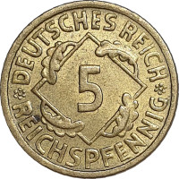 5 pfennig - Weimar et Troisième Reich