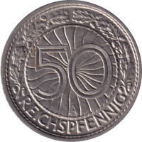 50 pfennig - Weimar and Third Reich