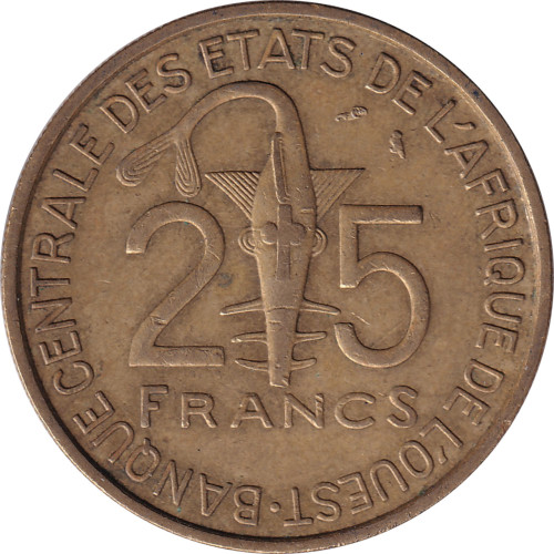 25 francs - États de l'Afrique de l'Ouest