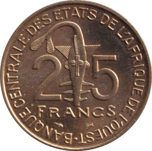 25 francs - États de l'Afrique de l'Ouest