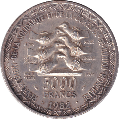 5000 francs - États de l'Afrique de l'Ouest