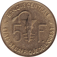 5 francs - Etats de l'Afrique de l'Ouest