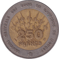 250 francs - Etats de l'Afrique de l'Ouest