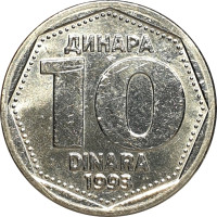 10 dinara - Yougoslavie