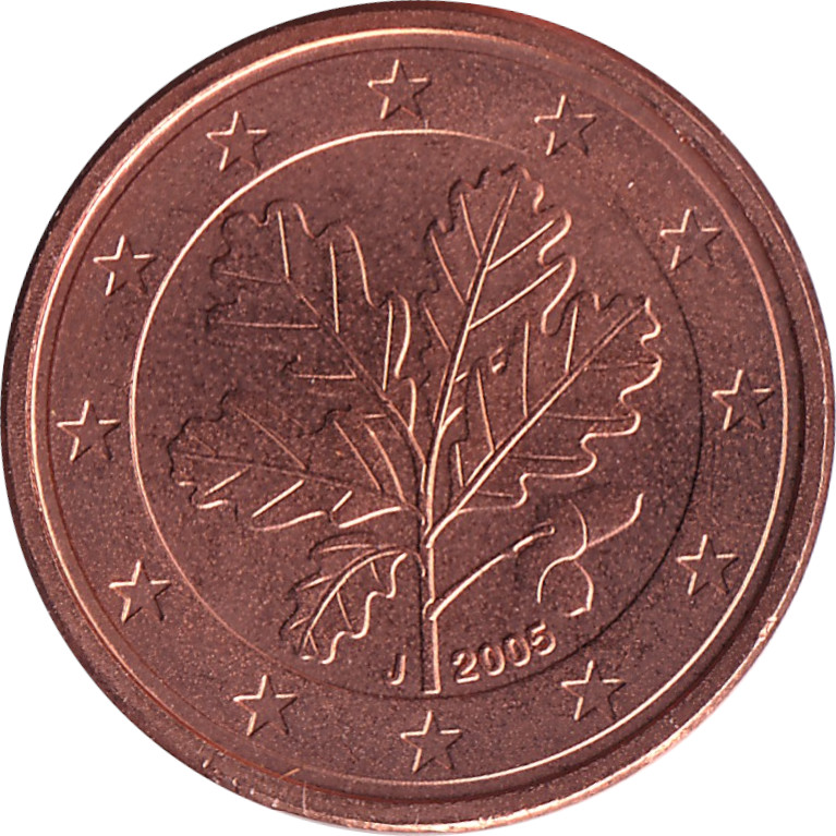 1 eurocent - Branche de chêne