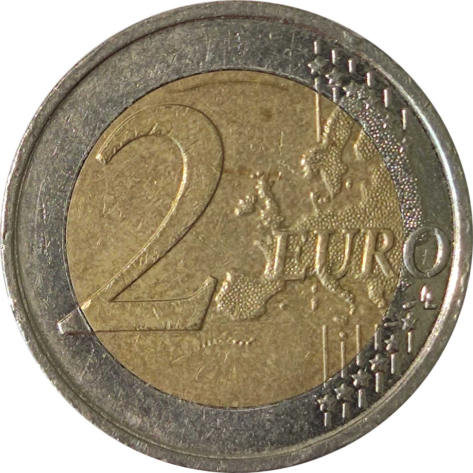 2 euro - Albert II - Avec monogramme - Portrait modifié
