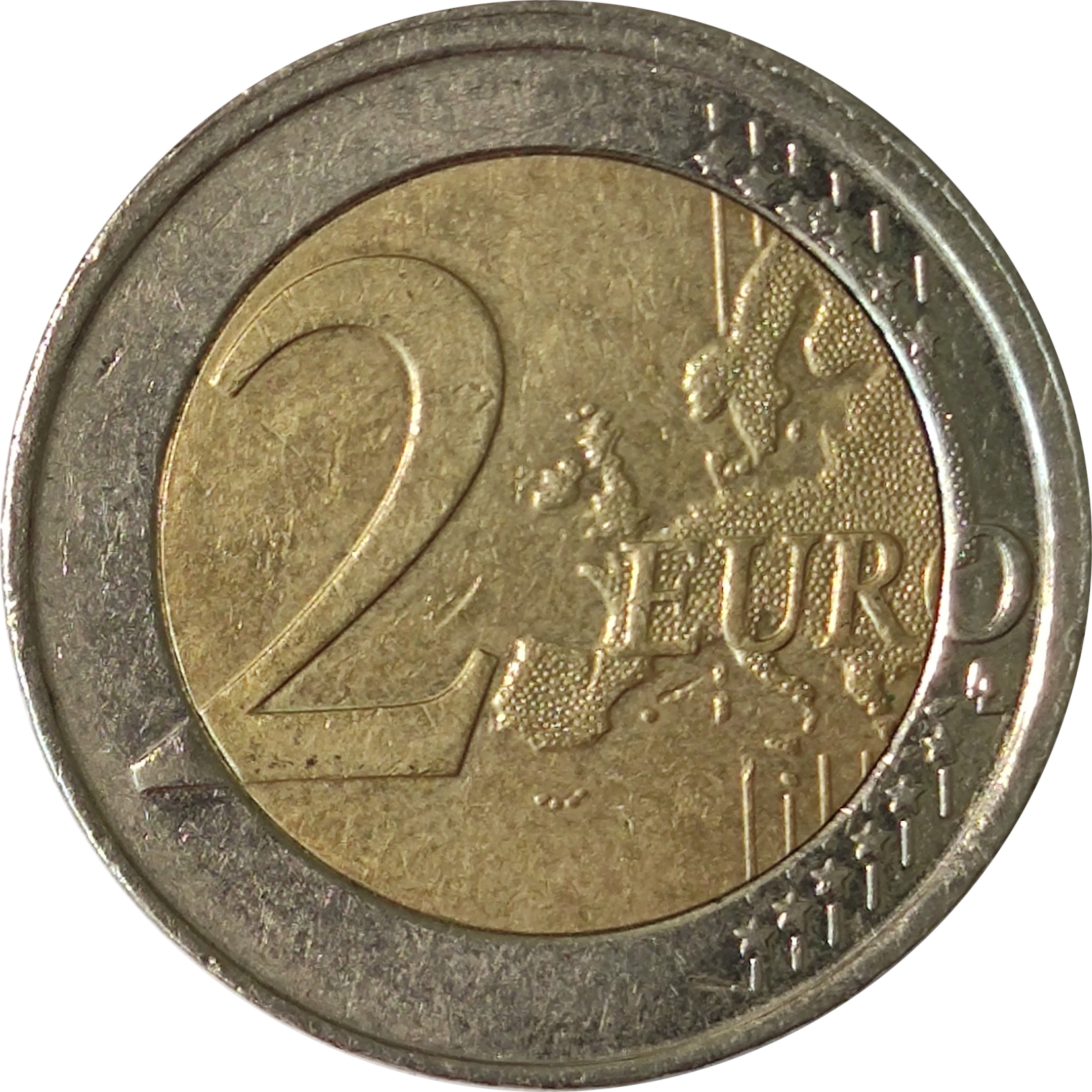2 euro - Albert II - Avec monogramme - Portrait modifié