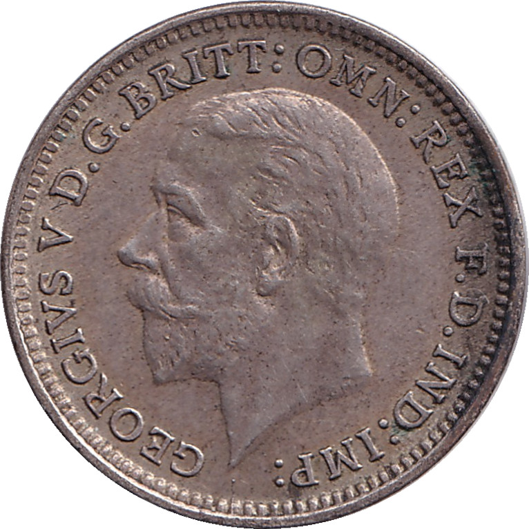 3 pence - Georges V - Couronne