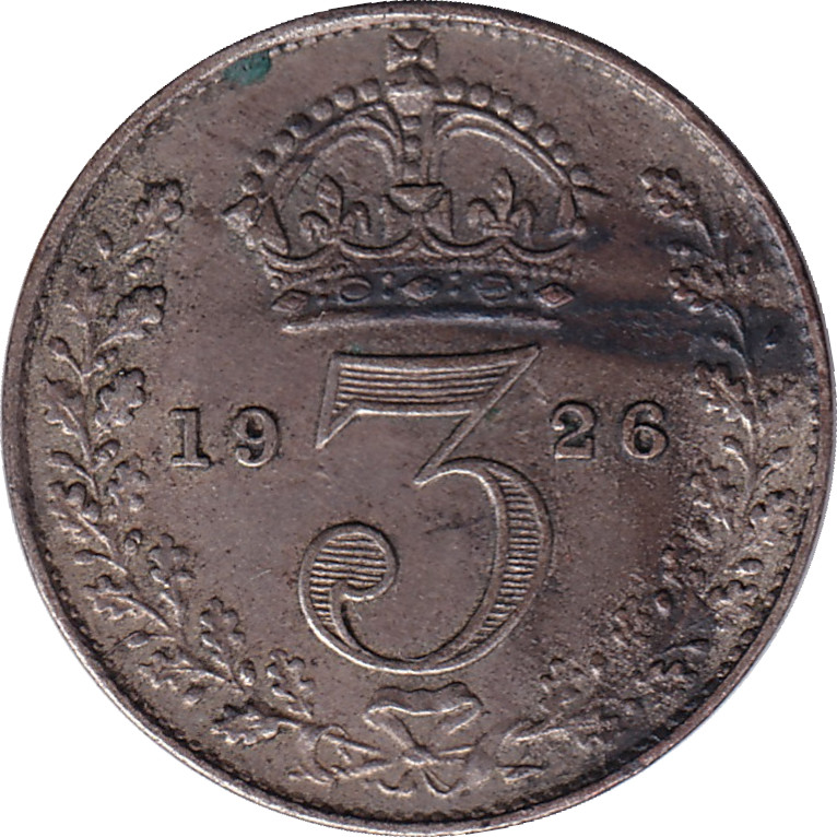 3 pence - Georges V - Couronne
