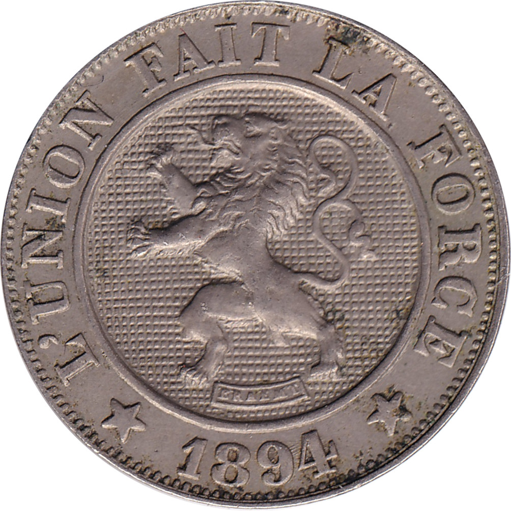 10 centimes - Leopold II - Lion héraldique