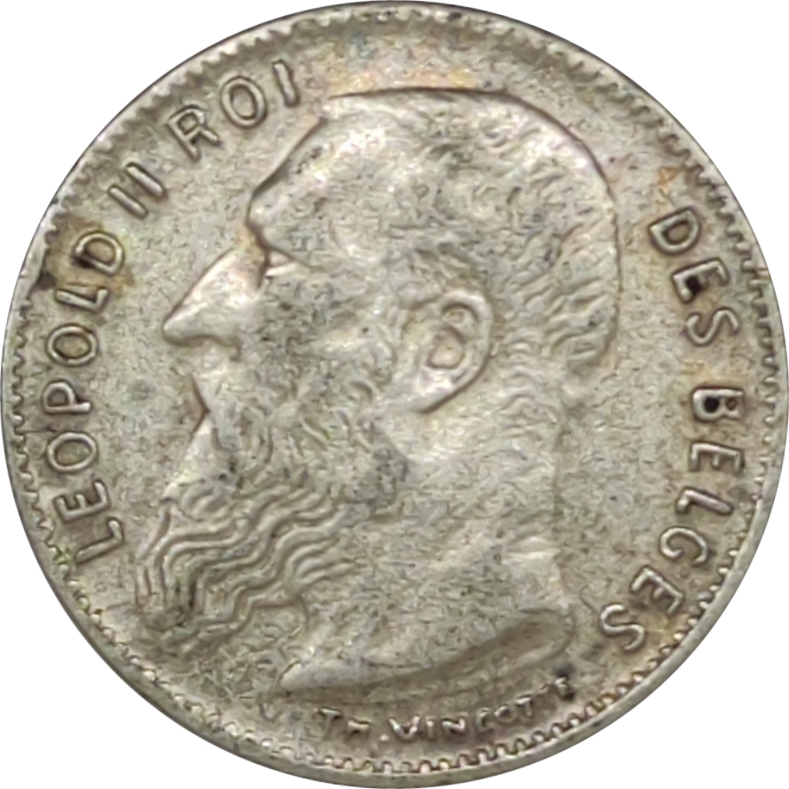 50 centimes - Léopold II - Tête agée