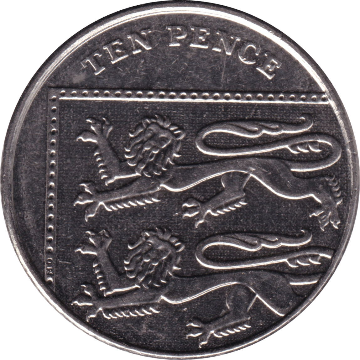 10 pence - Elizabeth II - Tête agée - Blason