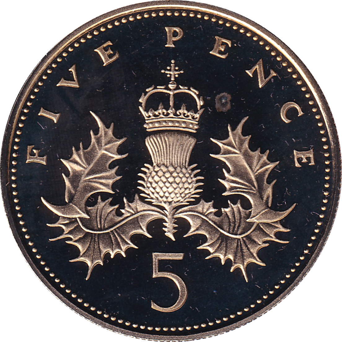 5 pence - Elizabeth II - Buste jeune