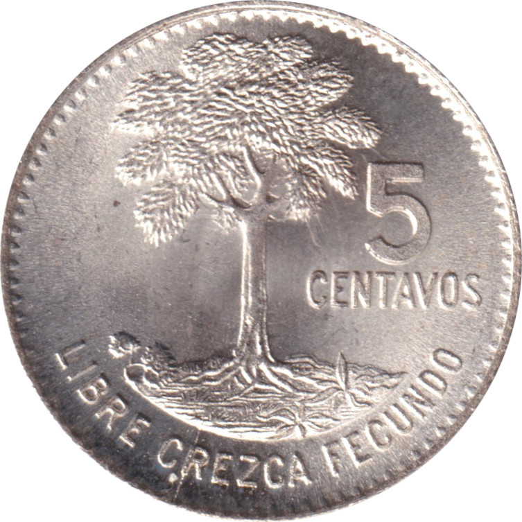 5 centavos - Emblème - Arbre Kapok
