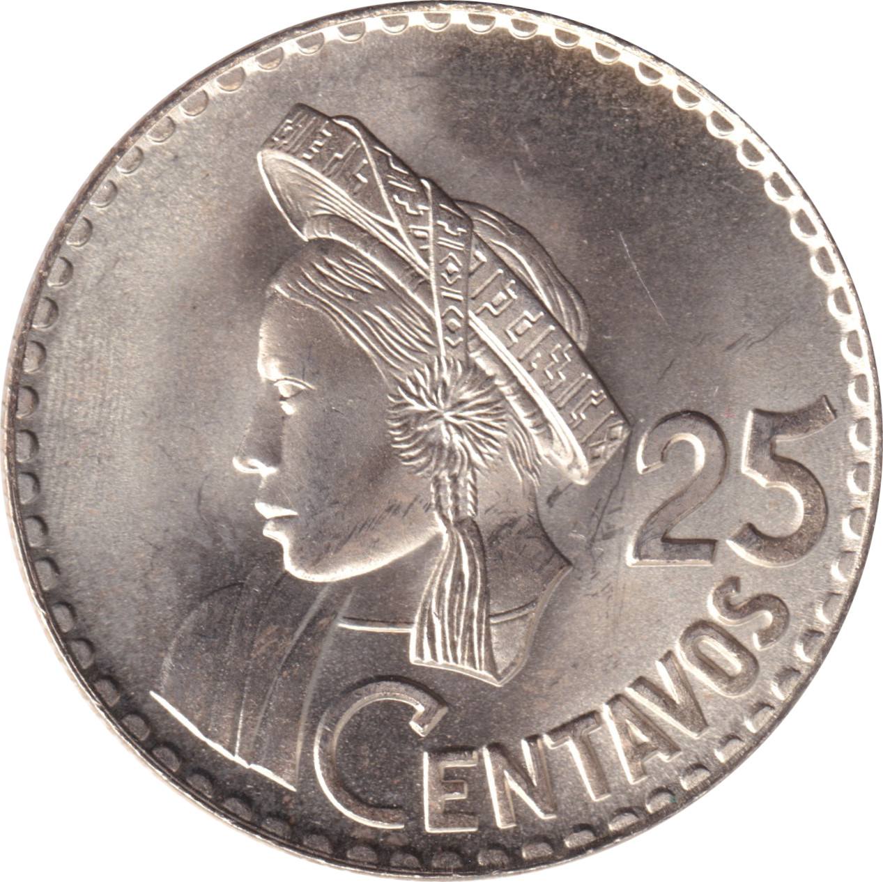 25 centimos - Emblème - Amérindien