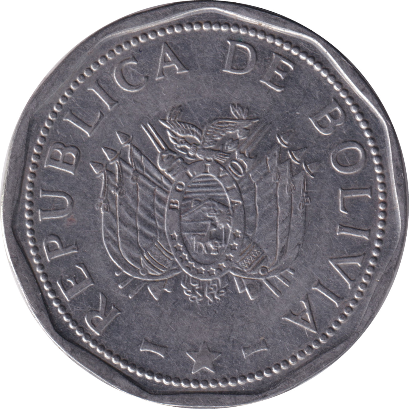 2 bolivianos - République de Bolivie