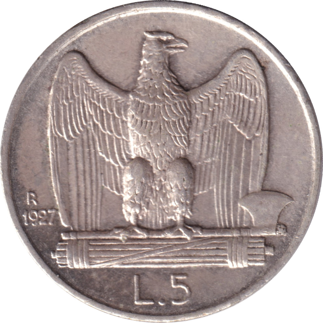 5 lire - Victor Emmanuel III - Aigle