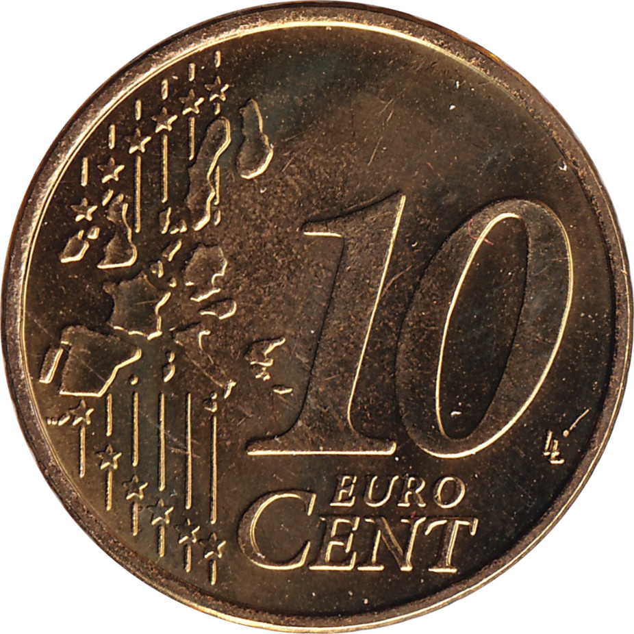 10 eurocents - Albert II - Sans monogramme - Carte éclatée