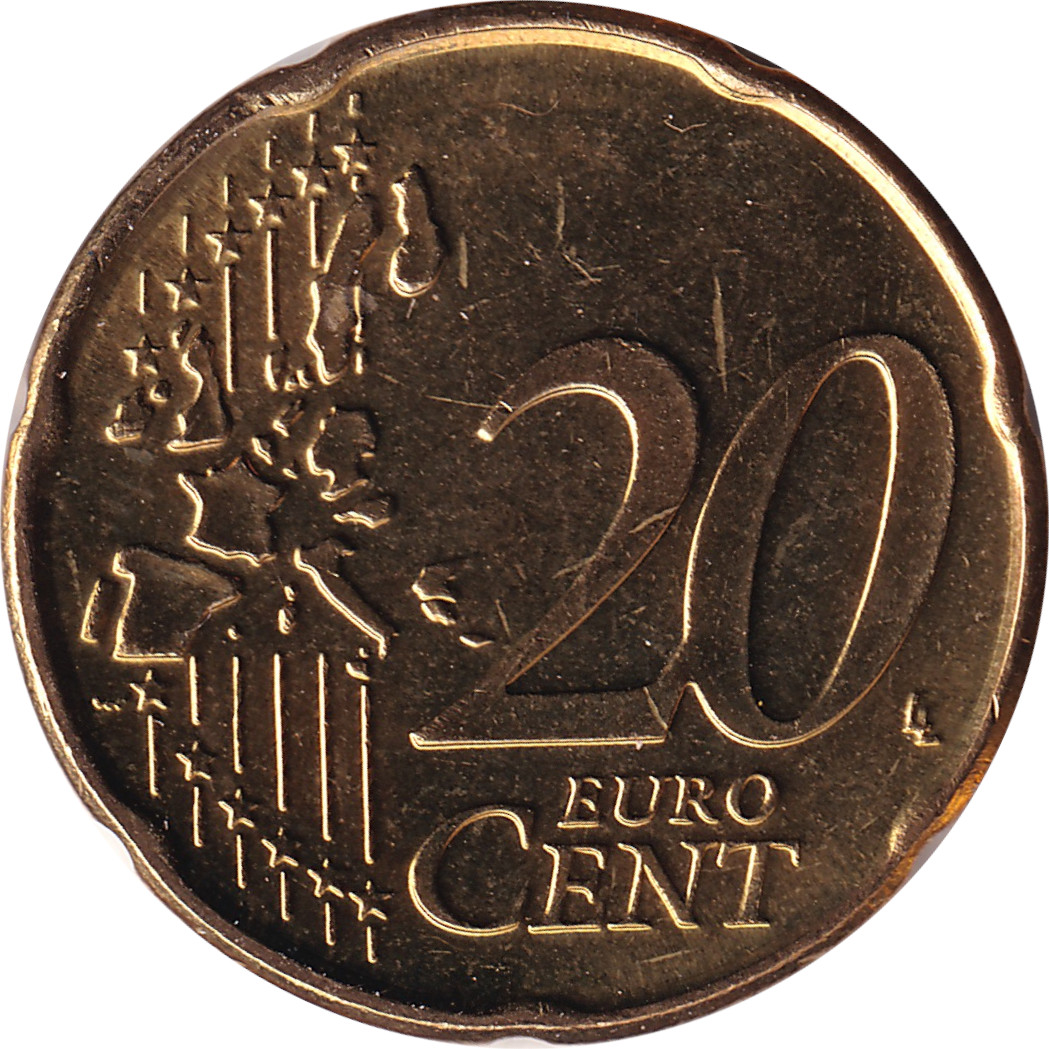 20 eurocents - Albert II - Carte éclatée