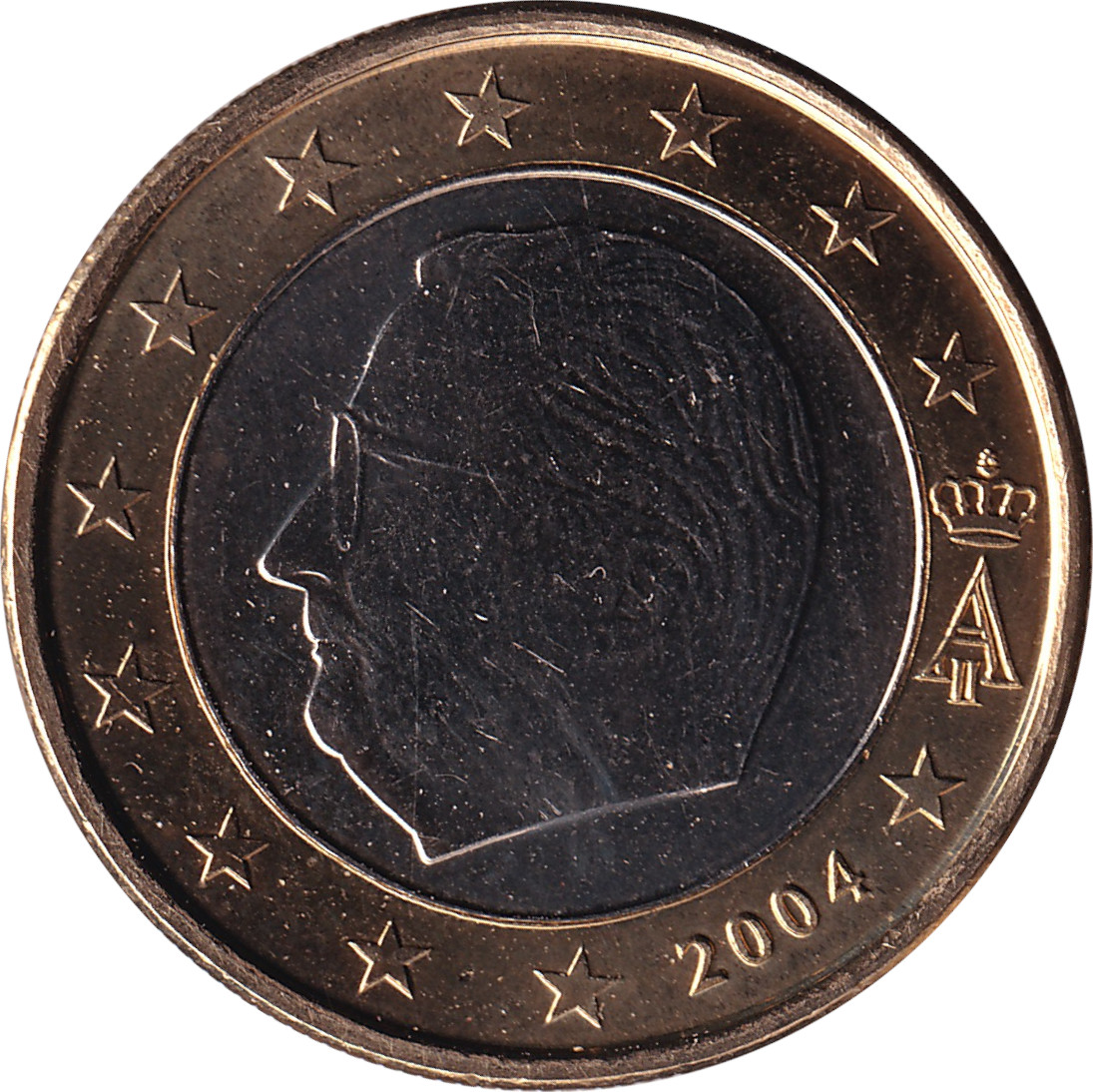1 euro - Albert II - Sans monogramme - Carte éclatée