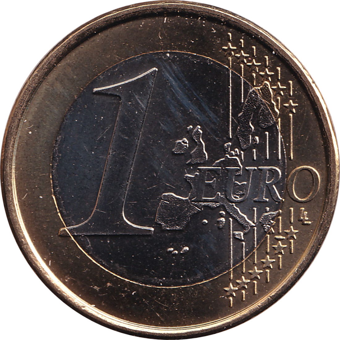 1 euro - Albert II - Sans monogramme - Carte éclatée