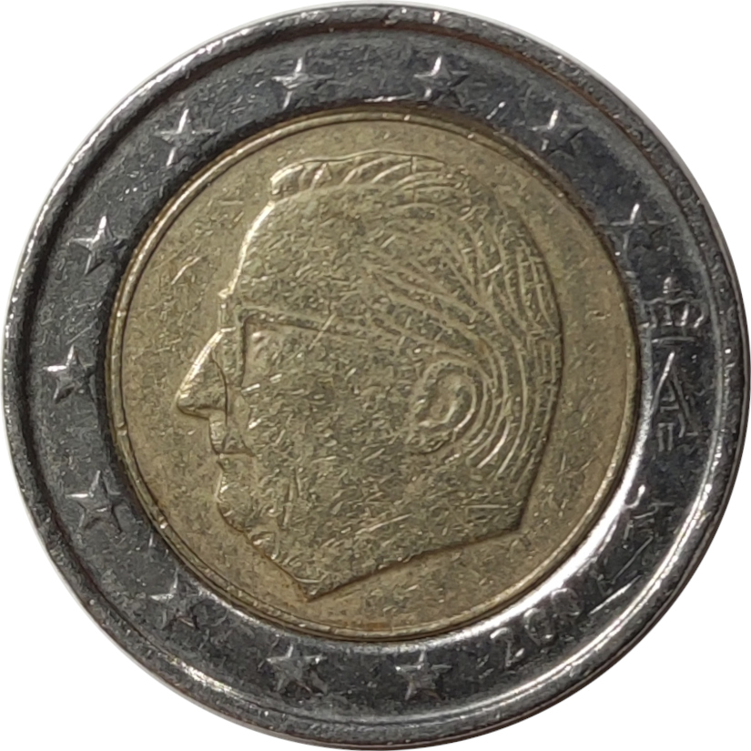2 euro - Albert II - Sans monogramme - Carte unie