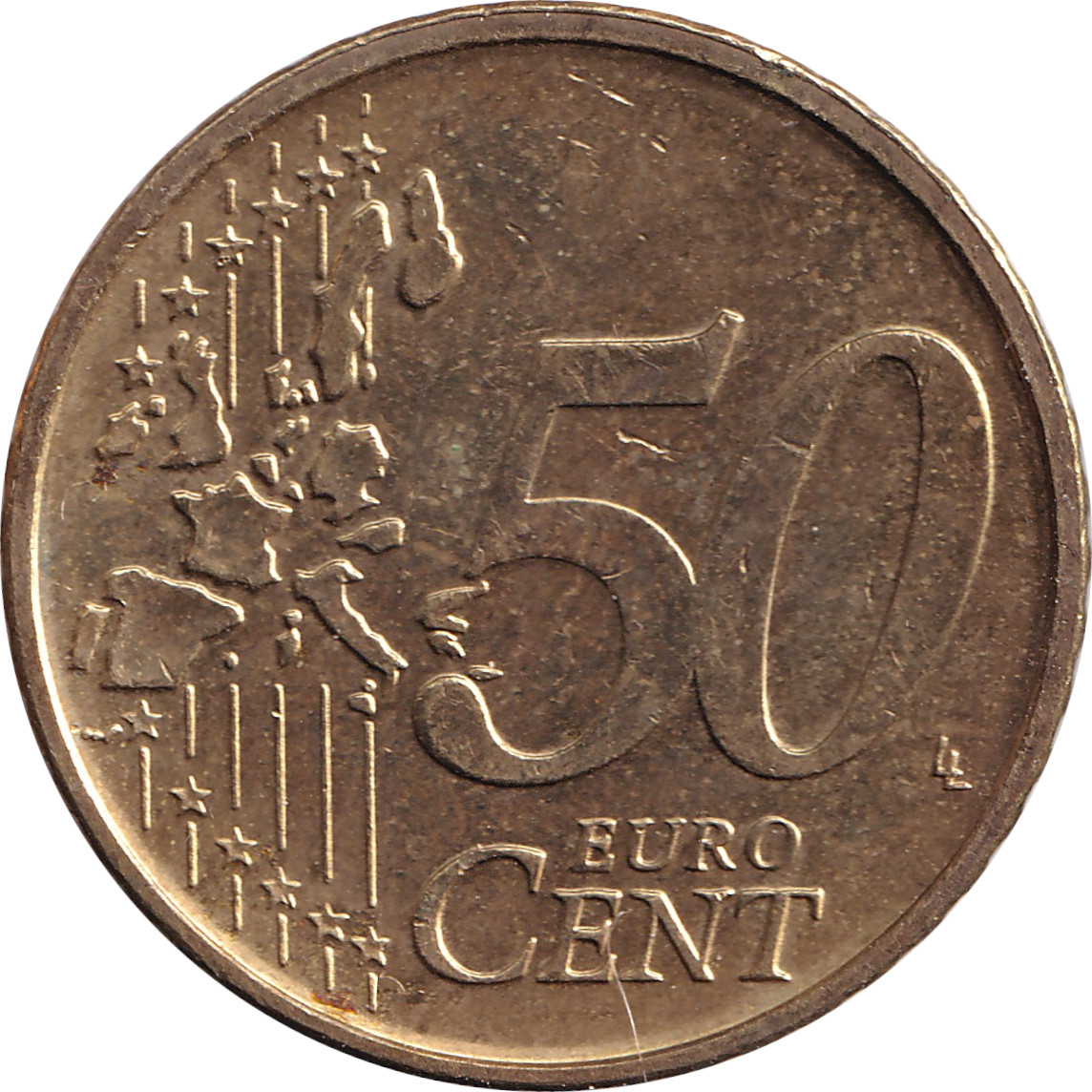 50 eurocents - Albert II - Sans monogramme - Carte éclatée