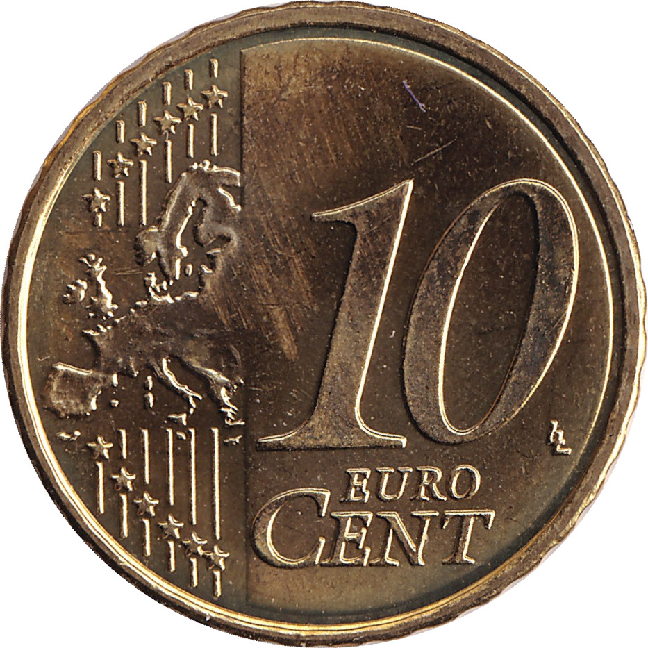 10 eurocents - Carte de l'Estonie