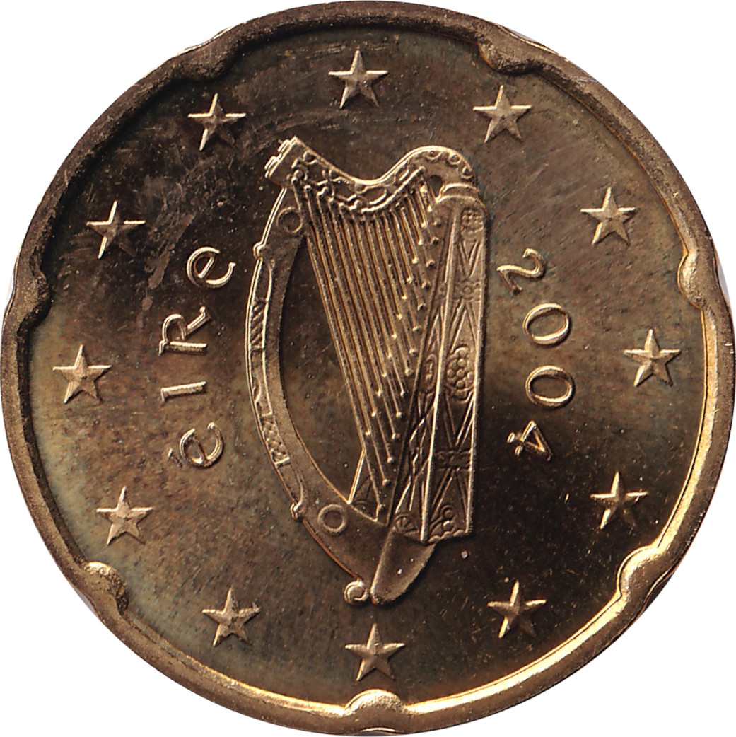 20 eurocents - Lire irlandaise