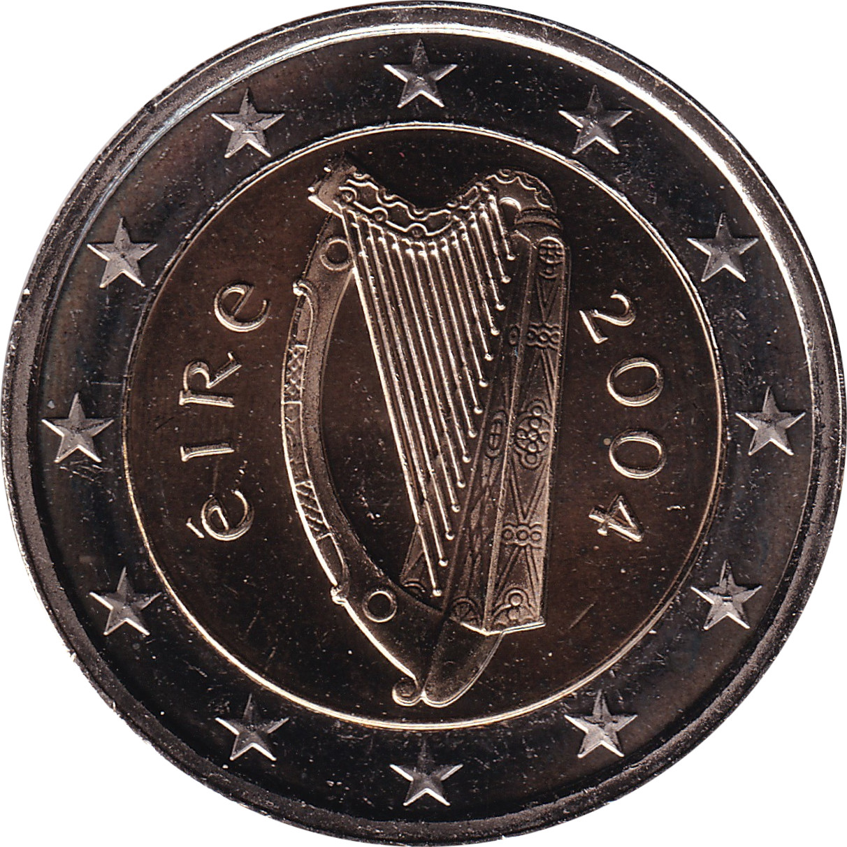 2 euro -  Lire irlandaise • Carte éclatée